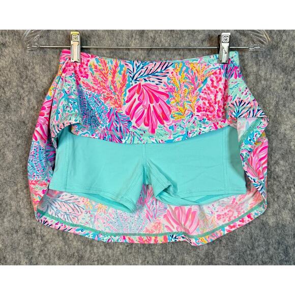 Lilly Pulitzer Luxletic Aila Skort UPF 50 Protection SPLASHDANCE Multicolor XXS - Picture 3 of 10